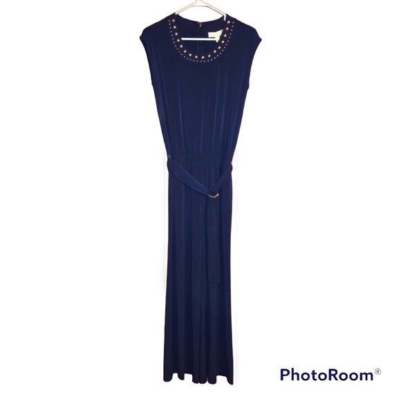 NWT Michael Michael Kors Woman’s Navy Blue Classic Jumpsuit Size Petite Small - Picture 1 of 8